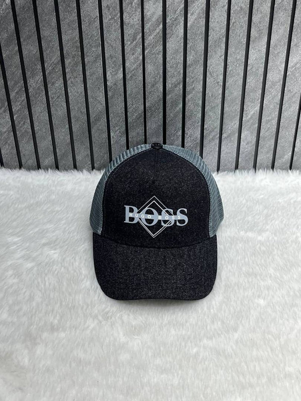 Hugo Bos_Front_Logo_Net_Premium_Unisex_Cap_With_Safety_Box