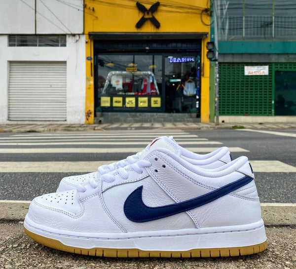 Nike SB DUNK LOW WHITE NAVY GUM