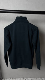 Fred perr_y Ribbed Half Zip Sweatshirt Dark Green 1080