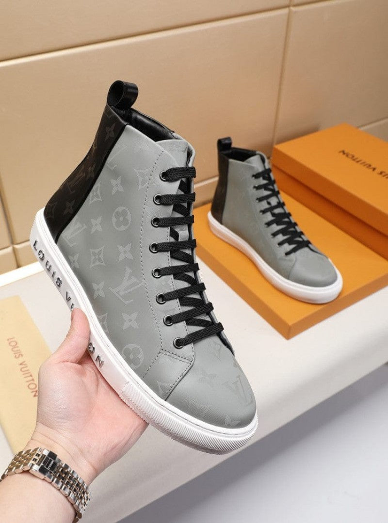 lv stellar trainer boot grey black sneaker
