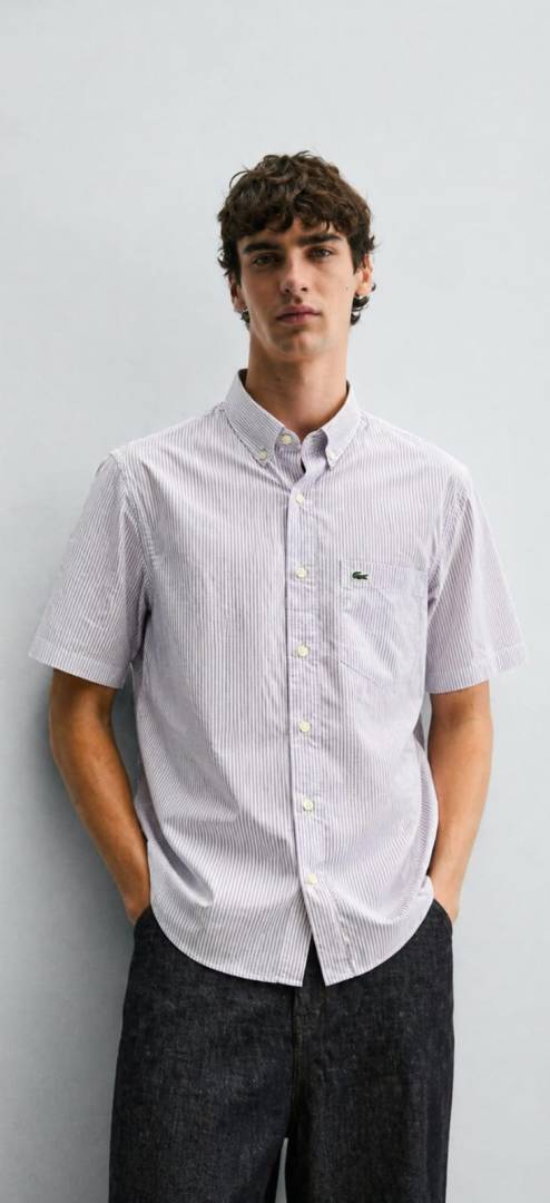 Lacoste IMPORTED STORE ARTICLE DESIGNER SHIRT PURPLE