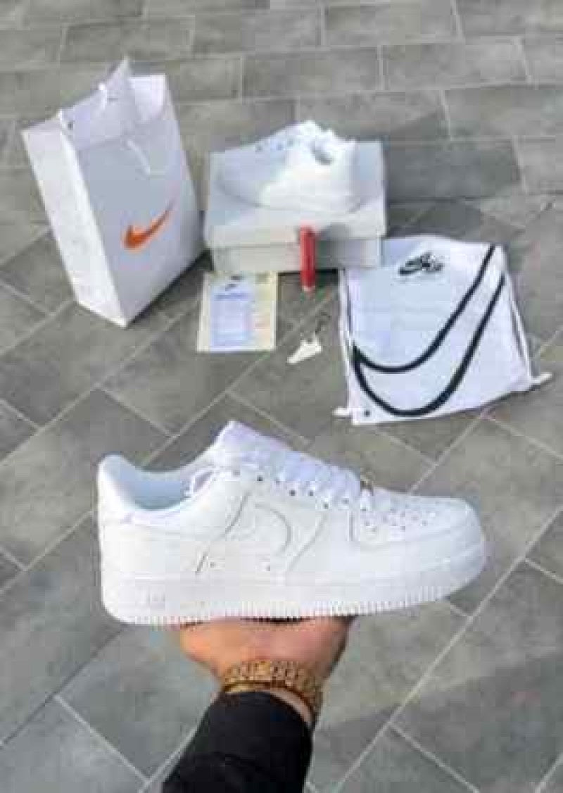 Nike Airforce 1 White Pure Leather For Mens Ua Quality