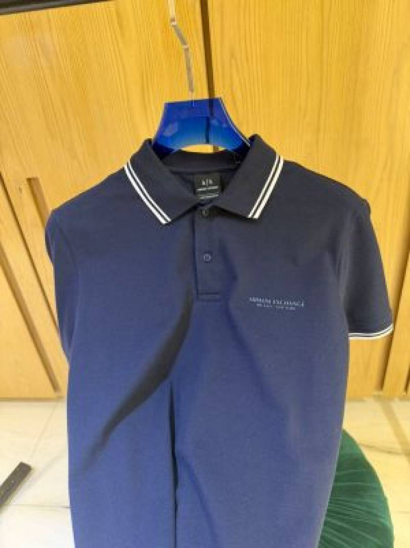 Exchang e IMPORTED STORE ARTICLE POLO T SHIRT NAVY BLxUE