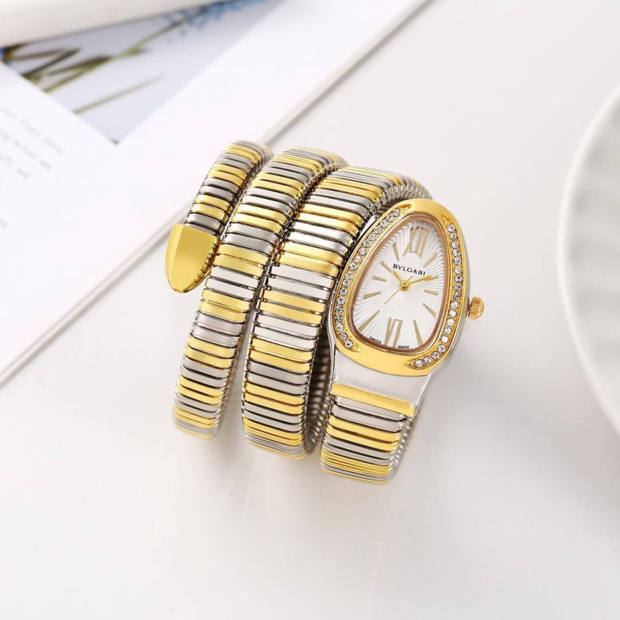 Bvlgari Serpenti Snake Gold-White