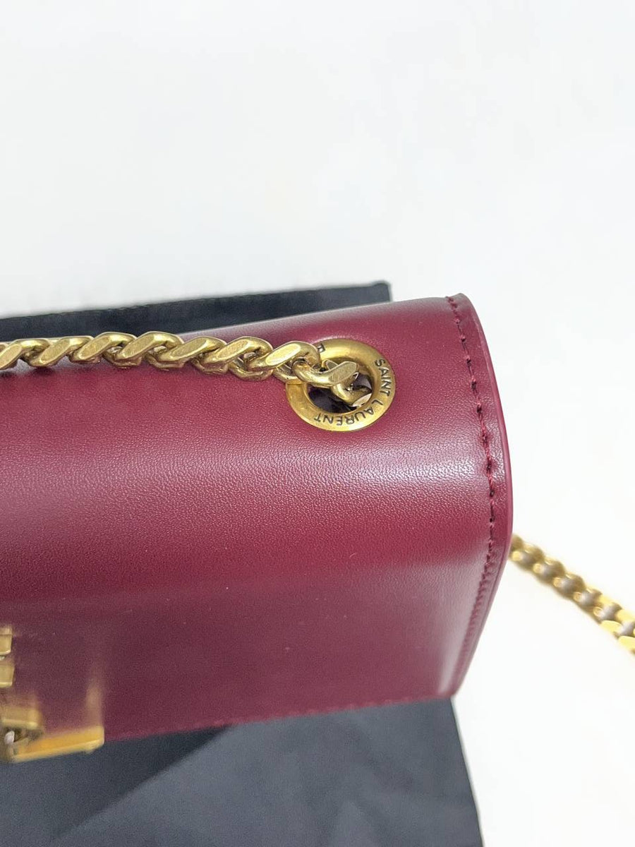 Ysl Kate Wine Shoulder Bag With Original Box - DustCover - Carrybag