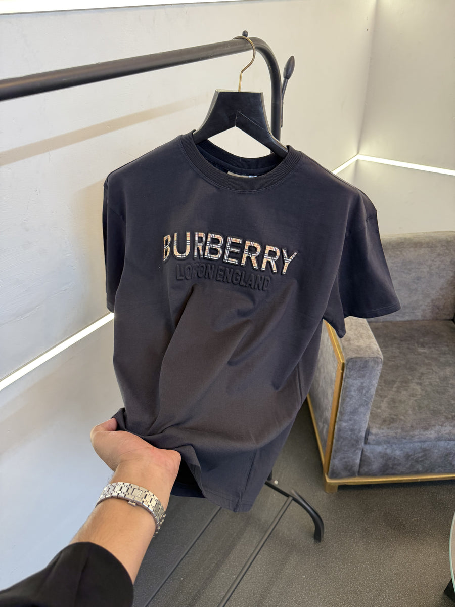 Burberry grey oversize puff print imported round neck tshirt sale