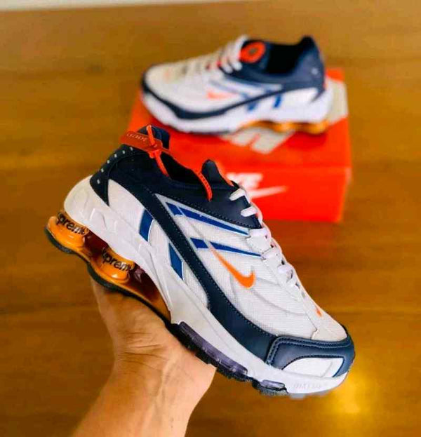 supreme X nikkee R4 shox Navy red