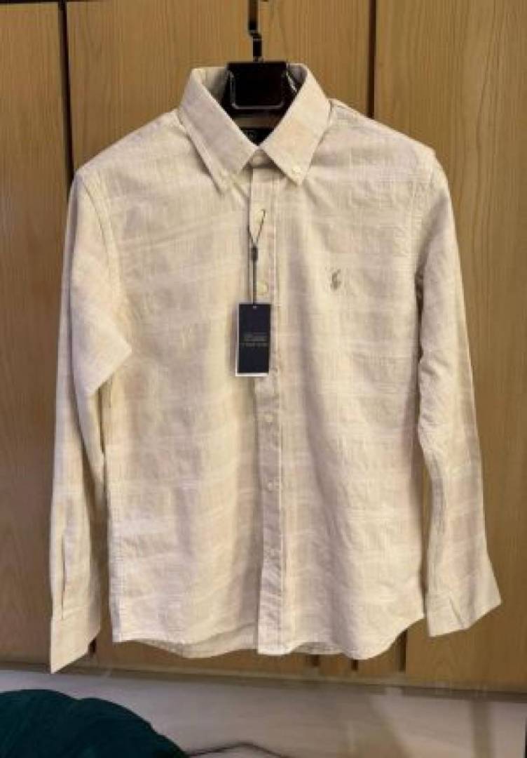 Ralph L-AUREN P-OLO IMPORTED STORE ARTICLE SHIRT LIGHT CREAM COLOUR