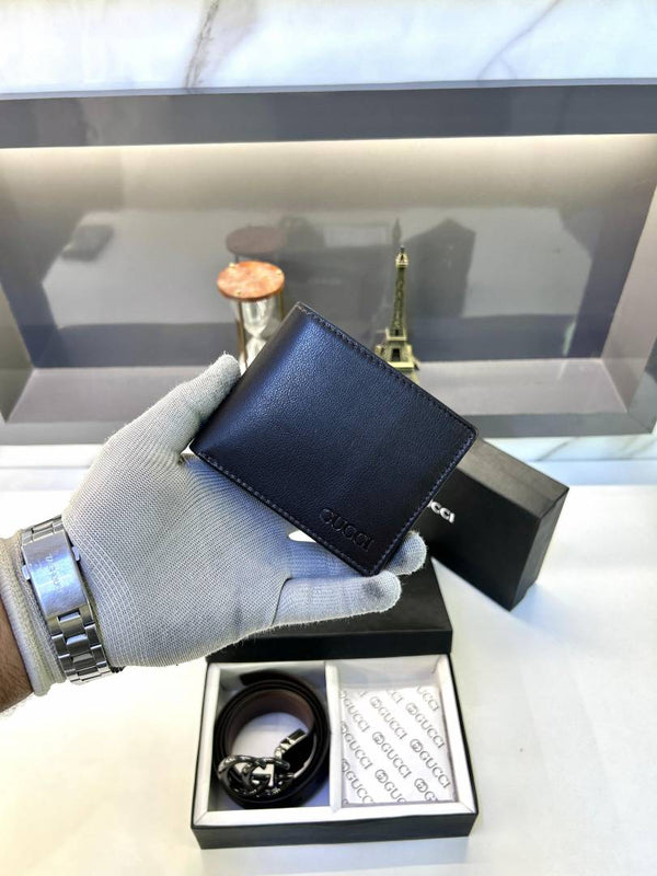 Gucci Brown Wallet & belt Combo Fa 399