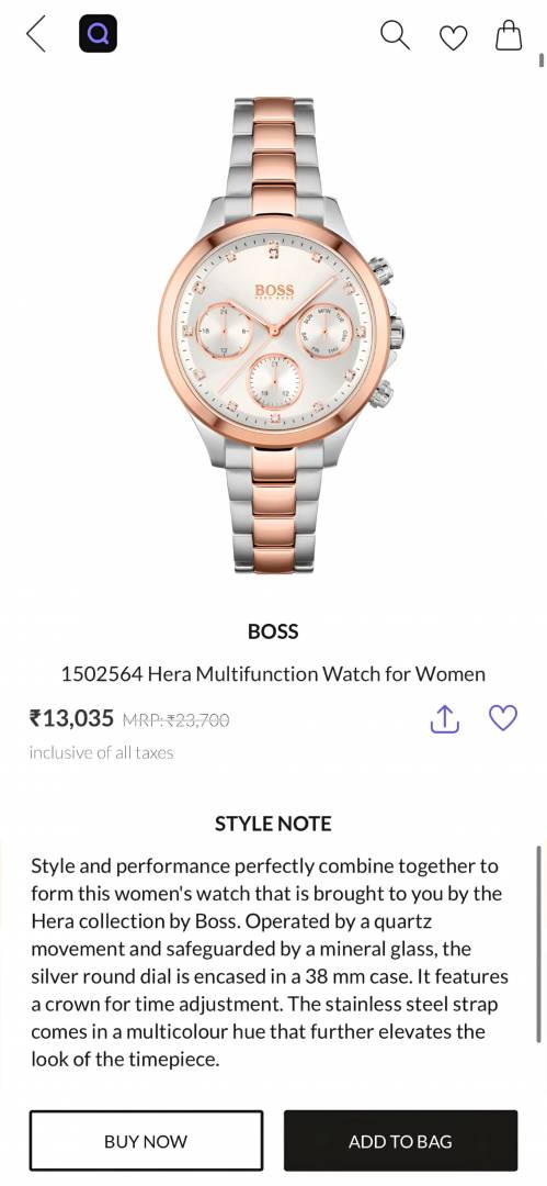Hugo bos Womens Hera Multifunction Catalog Model