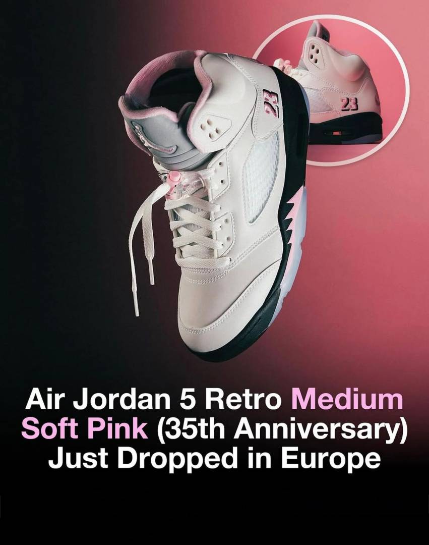Nike AIR JORDAN 5 MEDIUM SOFT PINK WOMENS
