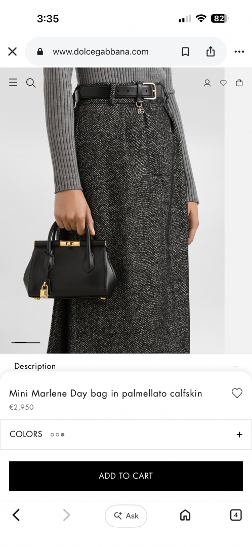 Dolcce & Gabbana 9026 Mini MarleneBlack With Original Box & DustCover