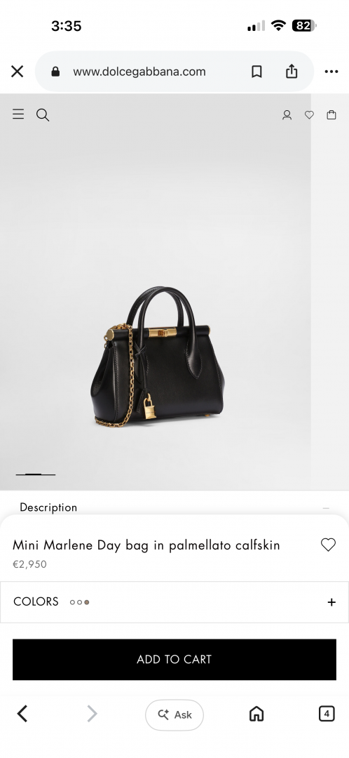 Dolcce & Gabbana 9026 Mini MarleneBlack With Original Box & DustCover