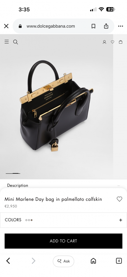 Dolcce & Gabbana 9026 Mini MarleneBlack With Original Box & DustCover