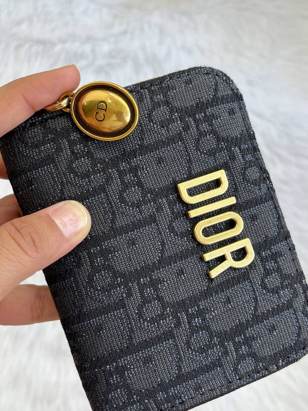 Dior_105_Black_Mini_Zippy_Wallet_With_OriginalBox