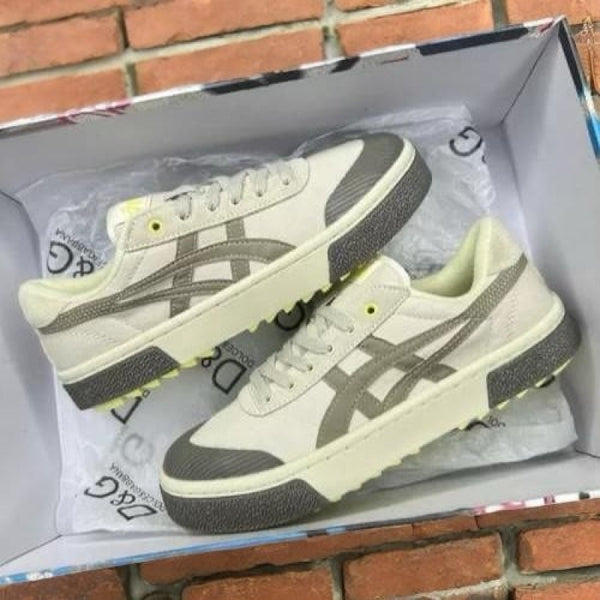 Asics court trail army green white