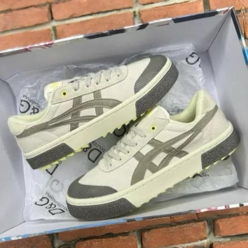 Asics court trail army green white