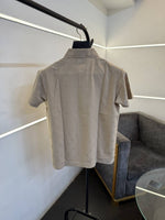 Gucci laser cut monogram steel logo imported polo tshirt beige sale