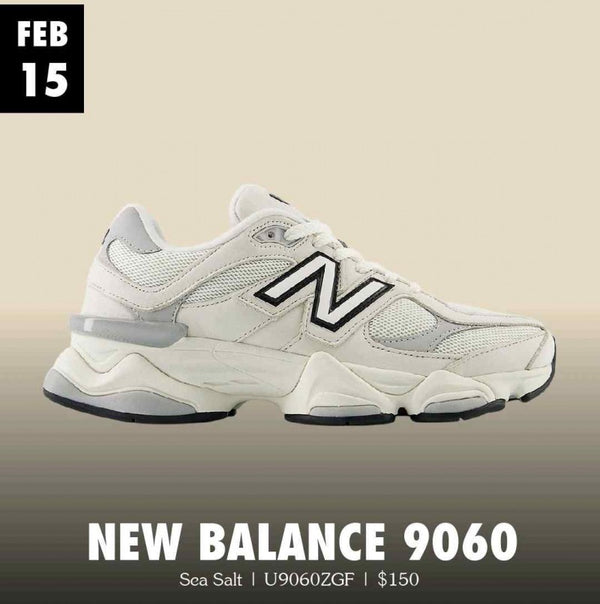 New Balencee 9060 Sea Salt Raincloud Black