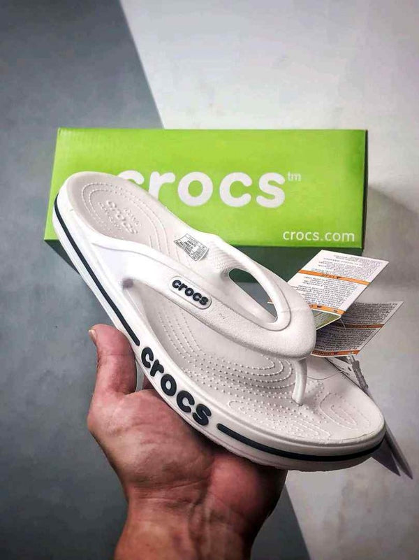 Crocs Flip Flops Bayaband White