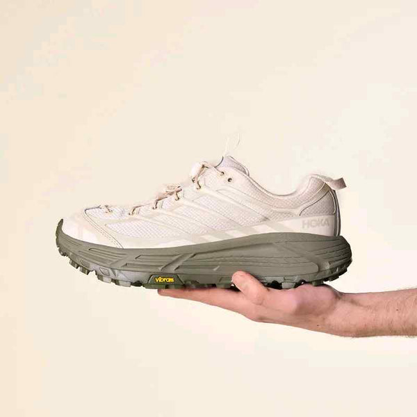HokaMafate Three 2 Oat Milk Eucalyptus