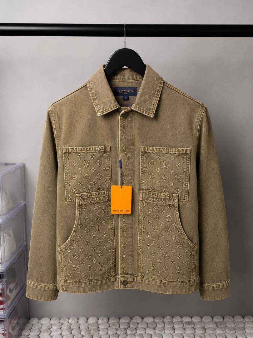 Louis_ Vuitton Monogram Premium Utility Denim Overshirt 1386
