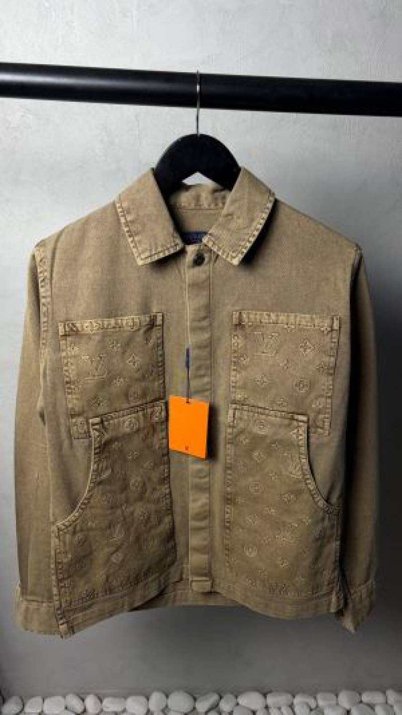 Louis_ Vuitton Monogram Premium Utility Denim Overshirt 1386