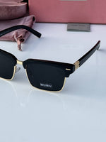 Miu miu 110 matt black gold