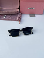 Miu miu 110 matt black gold