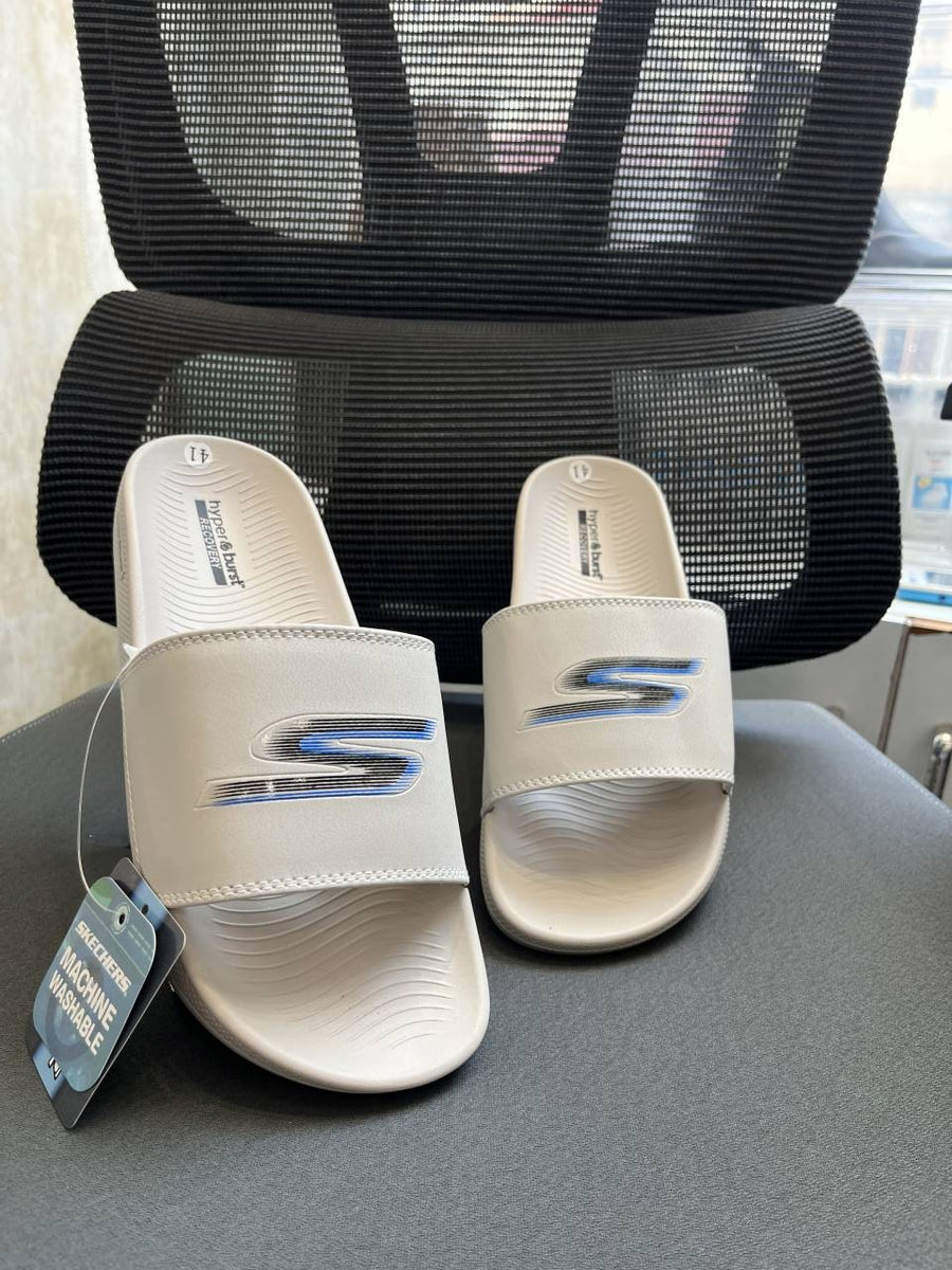 Skechers Hyper Burst Soft Slides S Print Cream