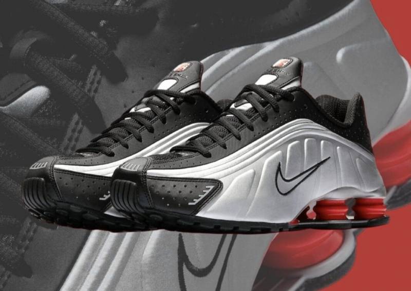 Nike Shox R4 Black Metallic Silver sale
