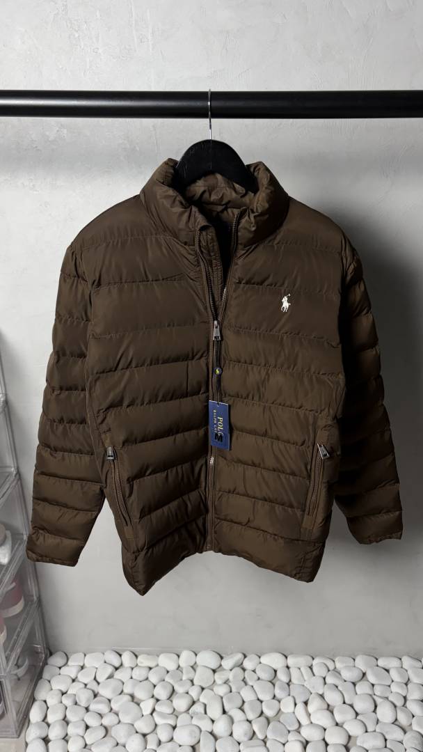 Ralph_ lauren RL Quilted Puffer Jacket Dark Brown 1016