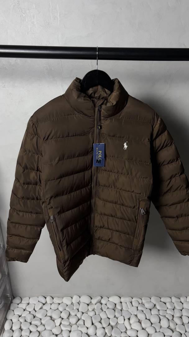 Ralph_ lauren RL Quilted Puffer Jacket Dark Brown 1016