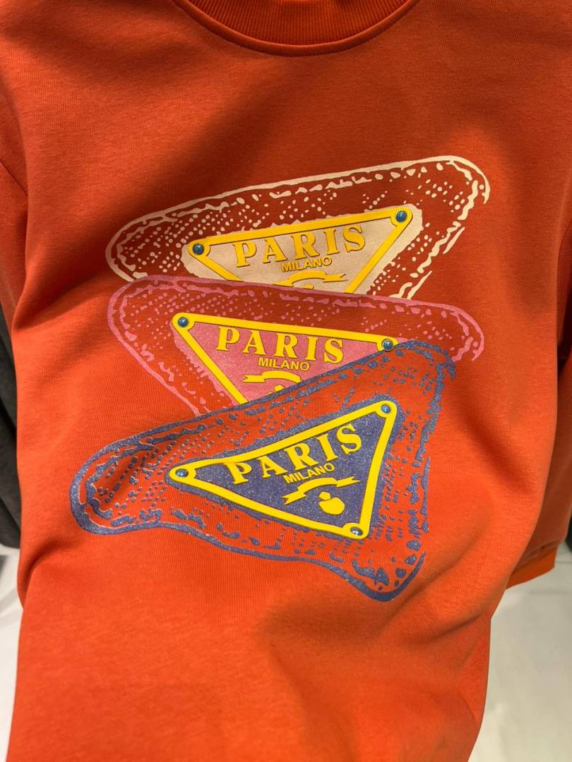 Prada paris imported sweatshirt store article orange
