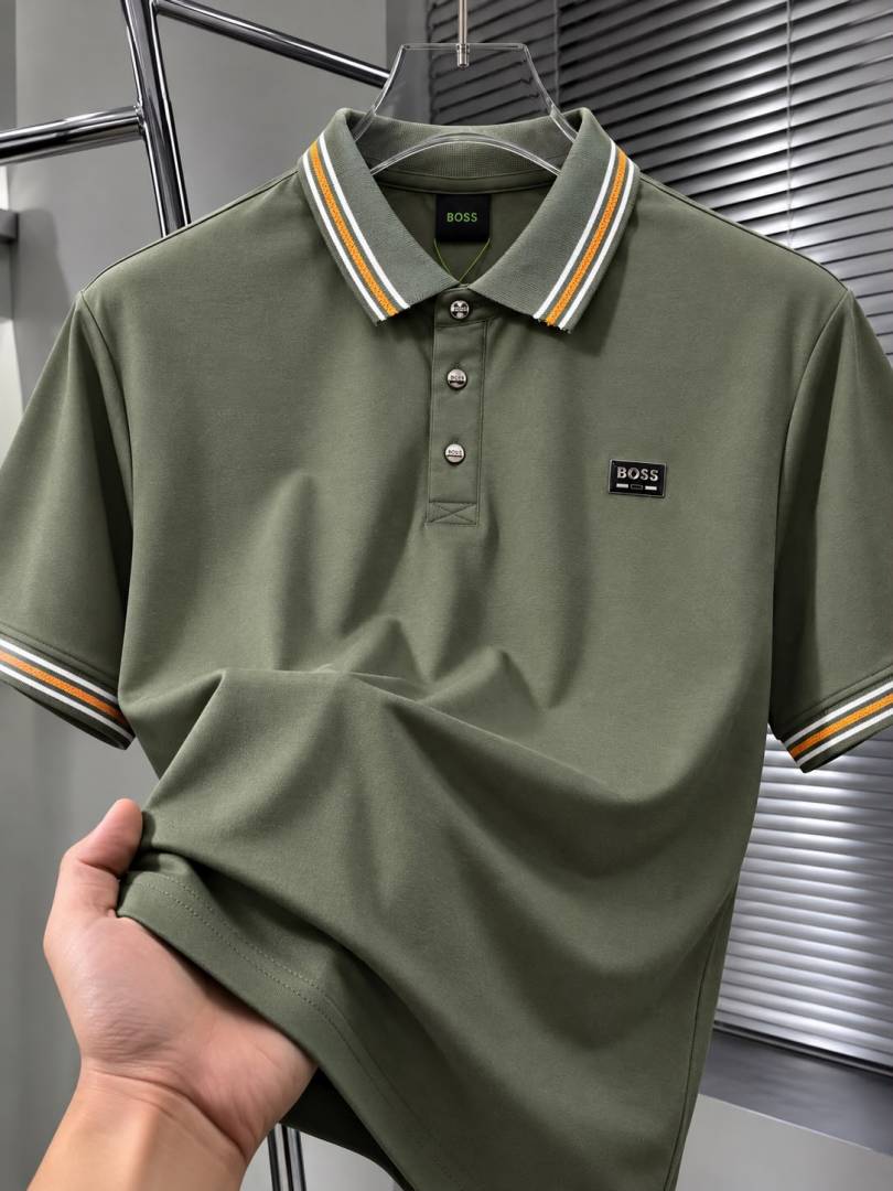 Boss Chest Logo Polo T-shirt Olive
