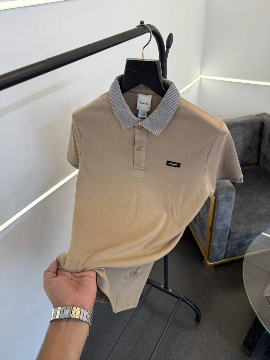 Calvin kline imported polo tshirt beige Sale