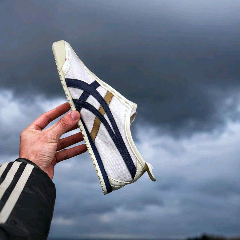 Onitsuka Tiger Mexico 66 Slip On Beige Navy Blue 3026