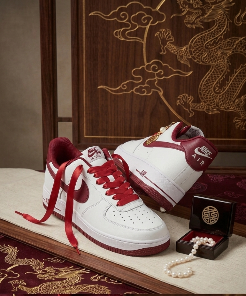 Nike AIRFORCE 1 LOW WHITE TEAM RED