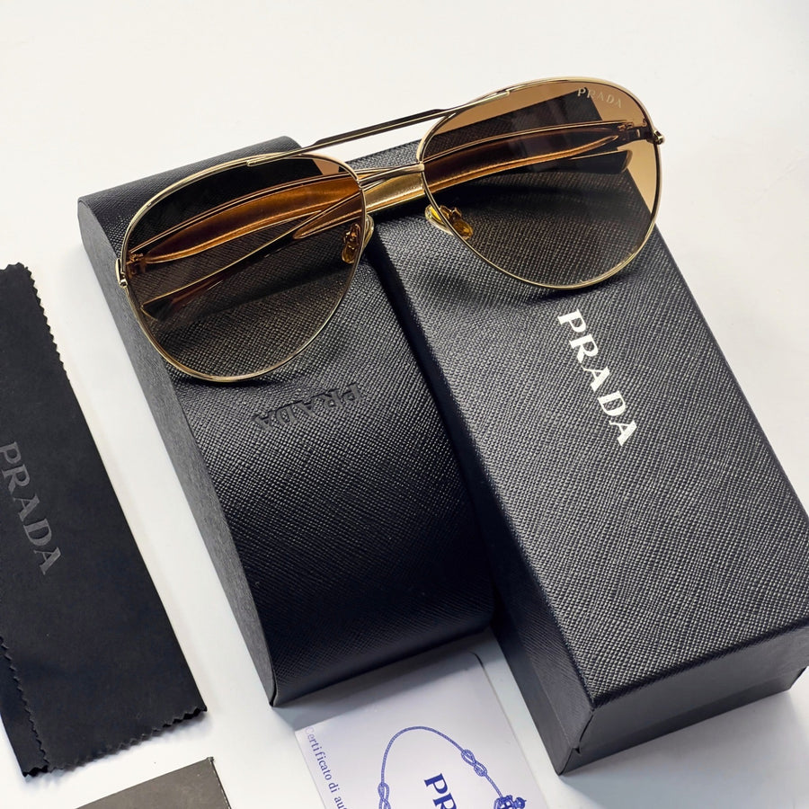 Prada 25008 gold brown shaded
