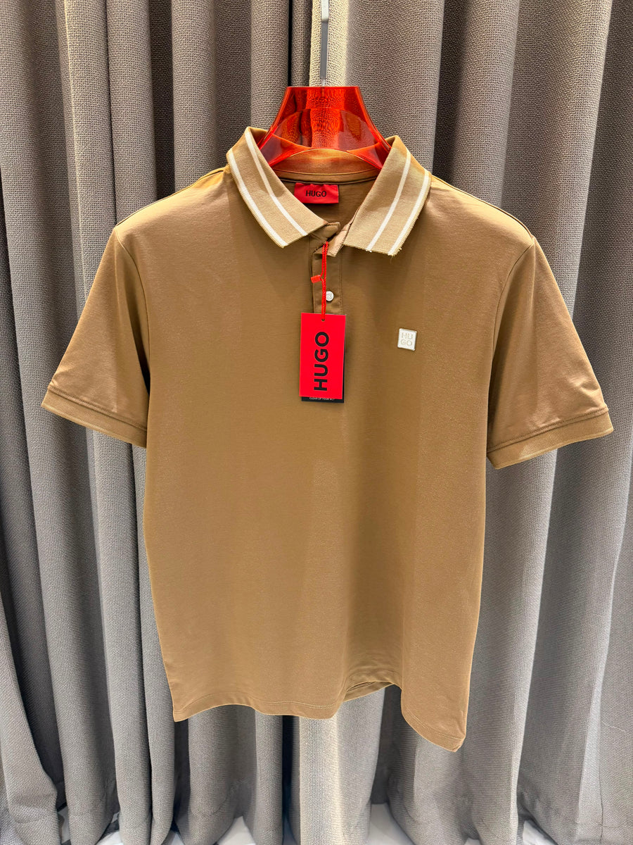 Boss Chest Logo Polo T-shirt Brown
