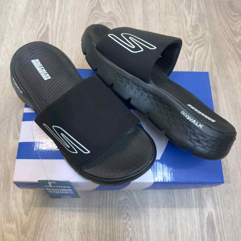 Skechers Go Walk Flex Premium All Black Flip-Flop