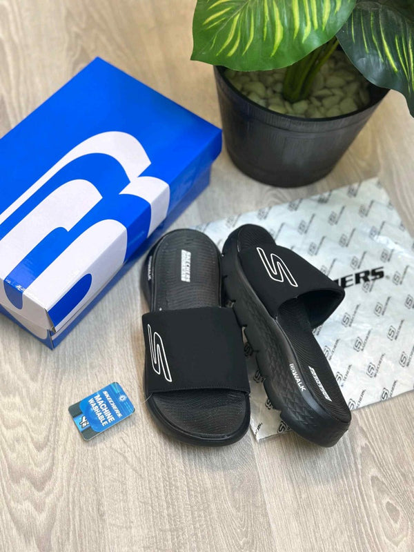 Skechers Go Walk Flex Premium All Black Flip-Flop