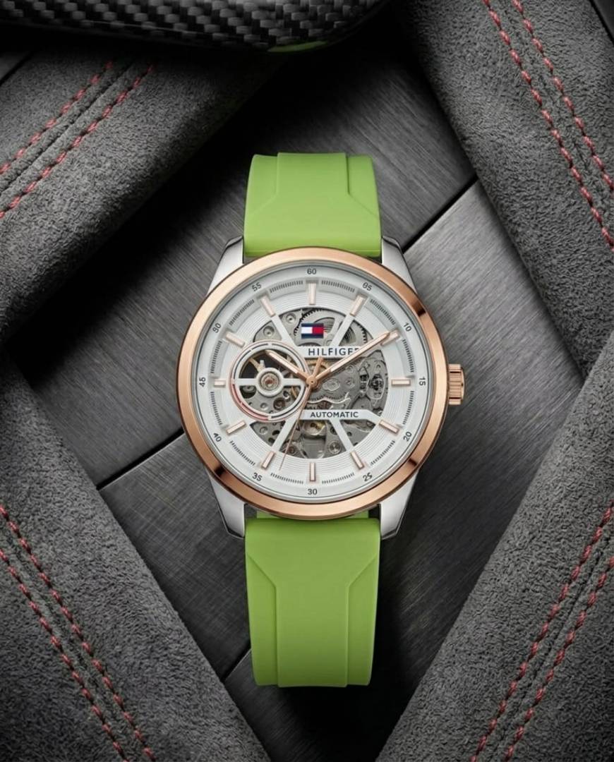 Tommy Hilfige_r Automatic Silicon Green-Copper-White