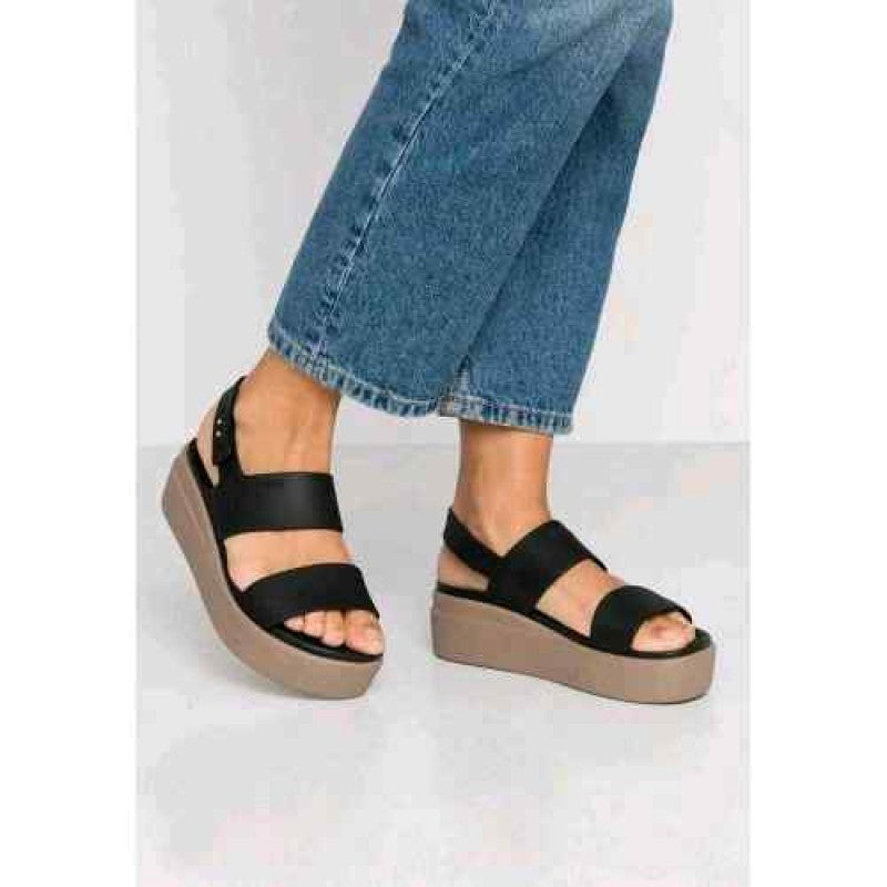 Crocs Womens Brooklyn Low Wedge Sandals