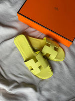 Hermes_Oran_Yellow_Flats_Sandal_For_Women_With_Original_Box_And_Carry_Bag