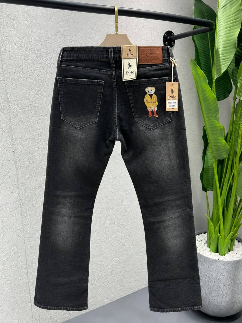 Ralph Lauren Bootcut Premium Imported Fabric Denim With Back Pocket Embroidered Work Logo 4582