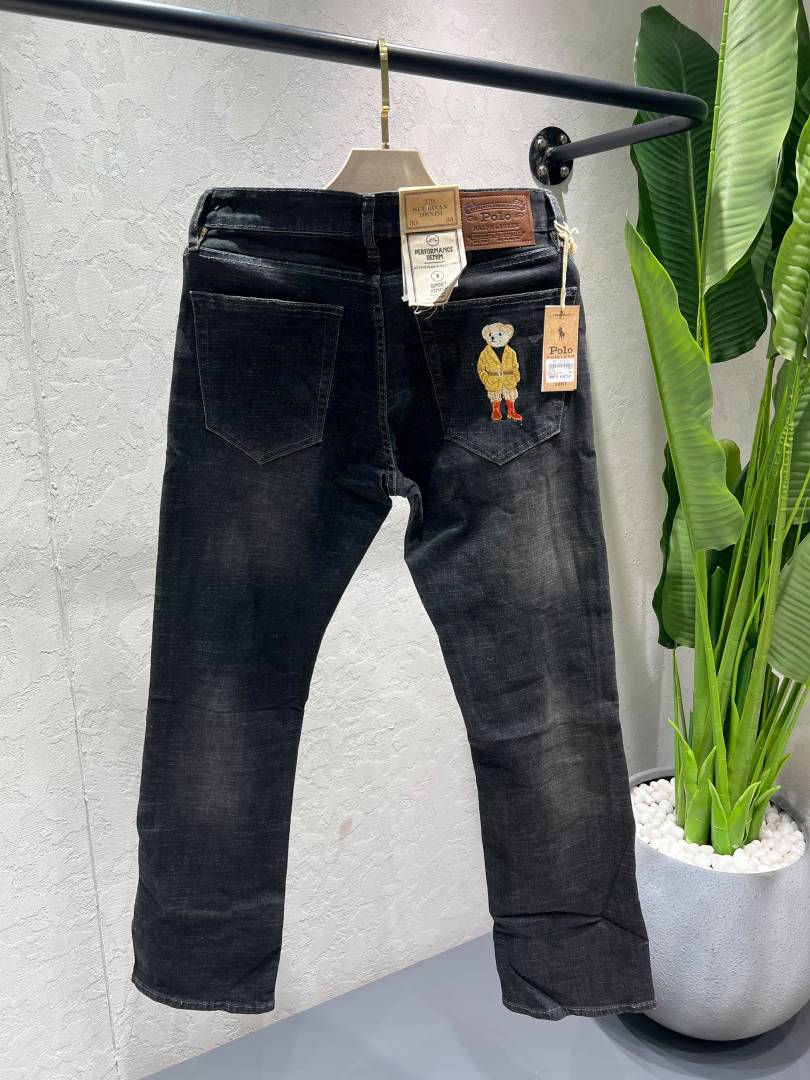 Ralph Lauren Bootcut Premium Imported Fabric Denim With Back Pocket Embroidered Work Logo 4582