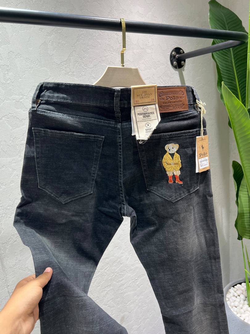 Ralph Lauren Bootcut Premium Imported Fabric Denim With Back Pocket Embroidered Work Logo 4582