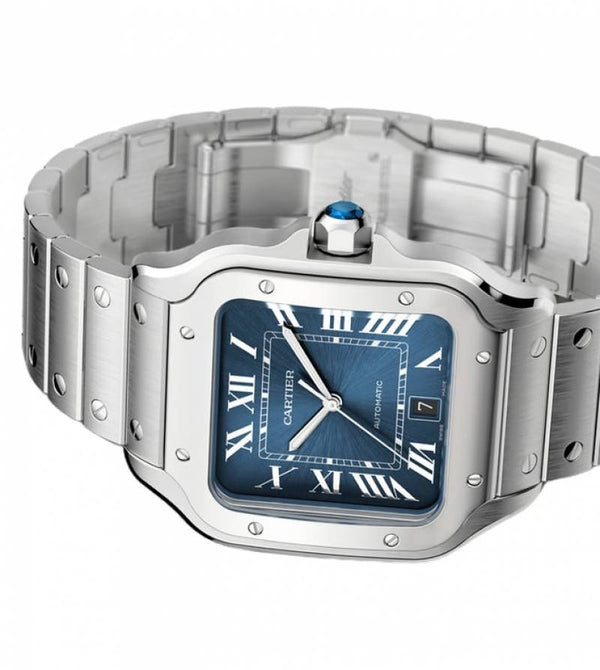 Cartier Santos Automatic silver blue
