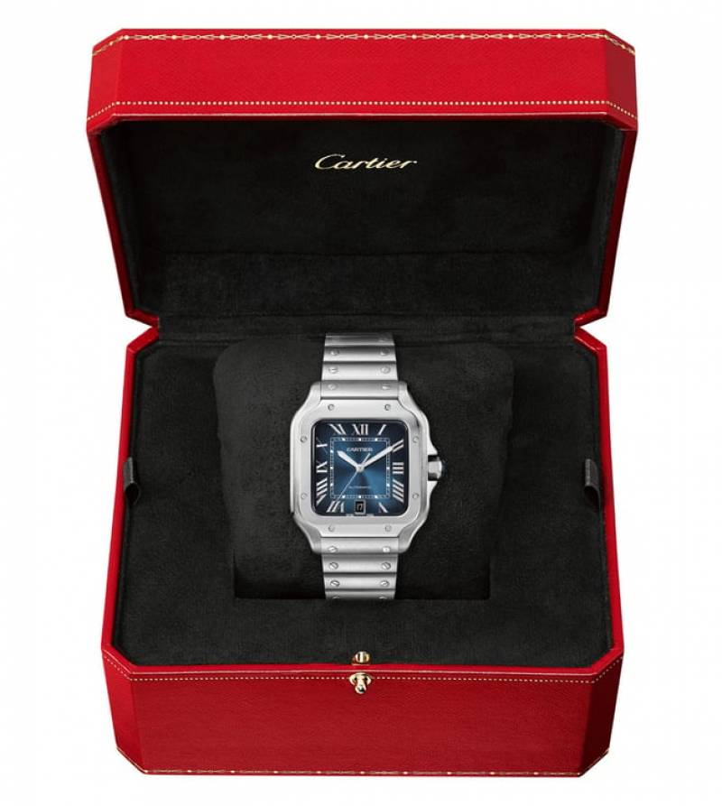 Cartier Santos Automatic silver blue